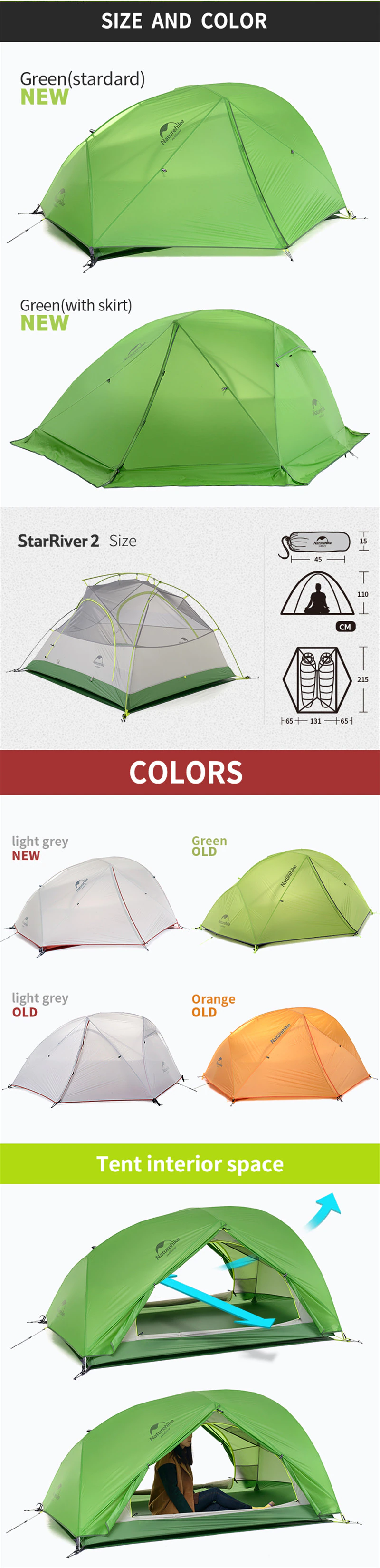Cheap Goat Tents NatureHike River Star Updated Version Outdoor 2 Person Camping Tent Ultralight Portable Best Backpacking Cycling Hiking Tents Tents 